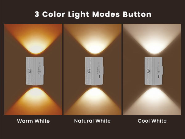 easuntec warm white night light rechargeable motion sensor magnetic stick on white mb 007