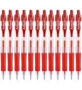 Red Pens, 12 Pcs Pens Fine Point Smooth Writing Pens, Retractable Red Gel Ink Pens 0.7 Mm Pens Gi...