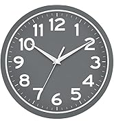AKCISOT Wall Clock Bathroom 10 Inch Analog Small Wall Clocks Battery Operated - Silent Non Tickin...