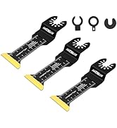AMZBSAW 3 PCS Titanium Multitool Blades Metal Cutting, Extra Long Multitool Blades for Metal Nail...