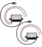 Klnuoxj DC 12V/24V to 5V USB C 3A 15W Step Down Converter Buck Module Power Adapter (2-PCS)