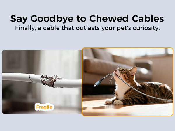 Chew Proof usb c Cable