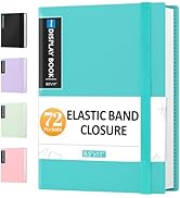 Sooez 72 Pocket Binder with Plastic Sleeves &amp; Elastic Band, Large Capacity 8.5x11 Presentation Bo...