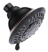 BRIGHT SHOWERS High Pressure Rain Showerhead 9 Spray Settings Shower Head, Angle Adjustable Bathr...