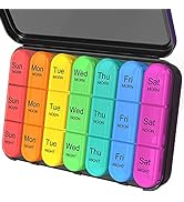 Daviky Pill Organizer 3 Times a Day, Daily Pill Box 7 Day, Weekly Cases Medicine Organizers to Ho...