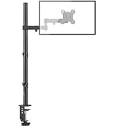 Bracwiser Single Fully Adjustable Standing Height Monitor Arm Stand Mount 800mm Tall for Monitor ...