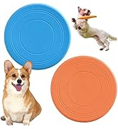 coldchill 7 Inch Dog Flying Disc, Puppy Flyer Toy React Faster Training Interactive Toys for Smal...