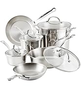 Farberware Millennium Stainless Steel Cookware Pots and Pans Set, 10 Piece