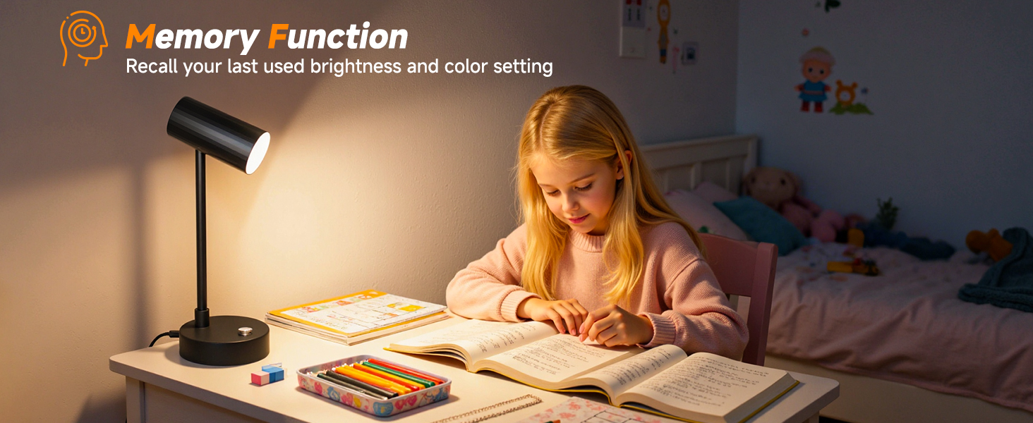 Study Lamp for Desk with Memory Function