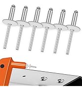 Sunxeke 90pcs Aluminum Large Flange Blind Rivets,3/16" x 5/8", Flange Diameter 5/8" (16 mm), Pop ...