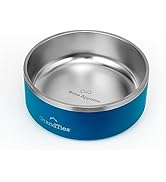GrandTies Stainless Steel Dog Bowl | Engraved Reusable BPA-Free Insulated Cat &amp; Dog Bowls | Large...