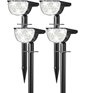 GKGG Solar Lights Outdoor Waterproof IP65, 76 LED 3 Lighting Modes Solar Spot Lights Outdoor Yard...