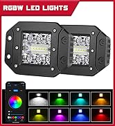 OFFROADTOWN 3 Inch RGBW LED Cube Lights Multicolor Chase Flash Strobe Lights LED Pods Light Off R...