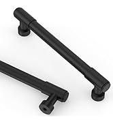 Asidrama 10 Pack 5 Inch(128mm) Matte Black Cabinet Pulls Kitchen Cabinet Handles Black Hardware f...