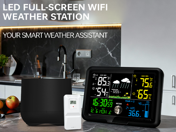 Digital Wireless Rain Gauge Outdoor,