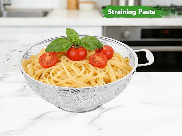 Straining Pasta