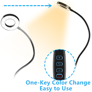 clip lamp light bed lights for headboard on reading 48 led ring clamp lamps desk video conferencing