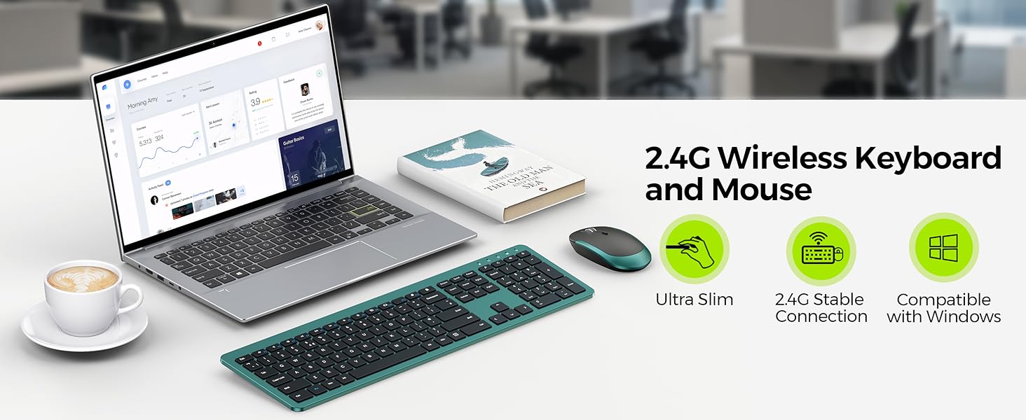 full size keyboard and mouse