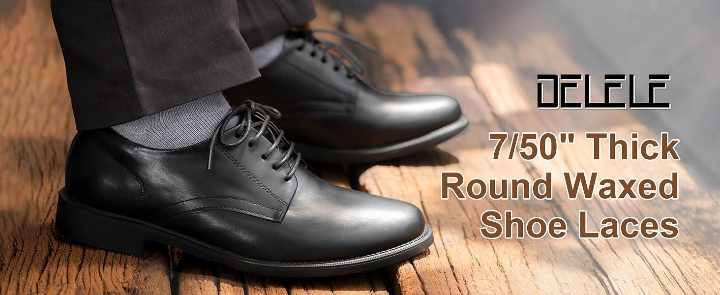 Round Waxed Shoelaces