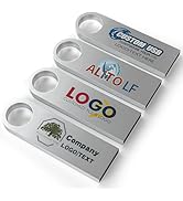 ABLAZE Custom Flash Drive 1GB 10 Pack, Personalized USB with Your Logo Metal Thumb Drives USB 2.0...