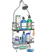 KeFanta Shower Caddy over Shower Head, Bronze Hanging Shower Organizer, Shower Storage Rack, Bath...