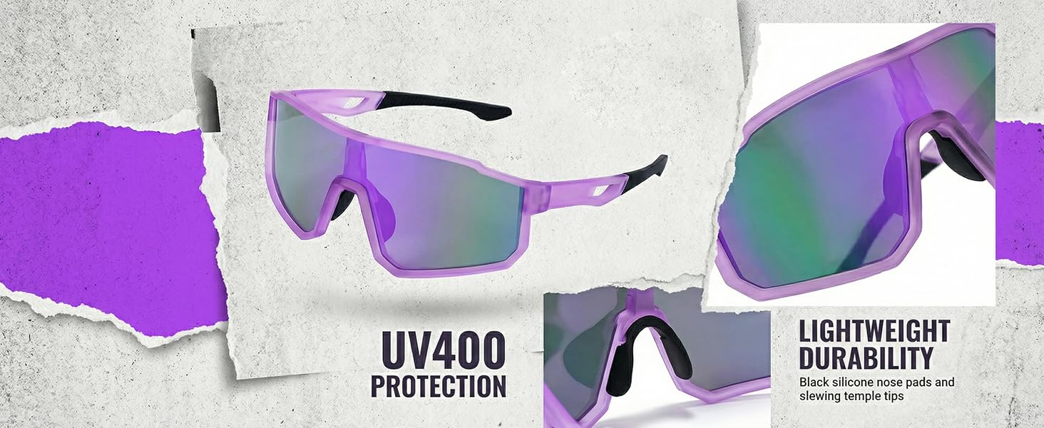 DEPHILA Polarized Sports Sunglasses for Men Women