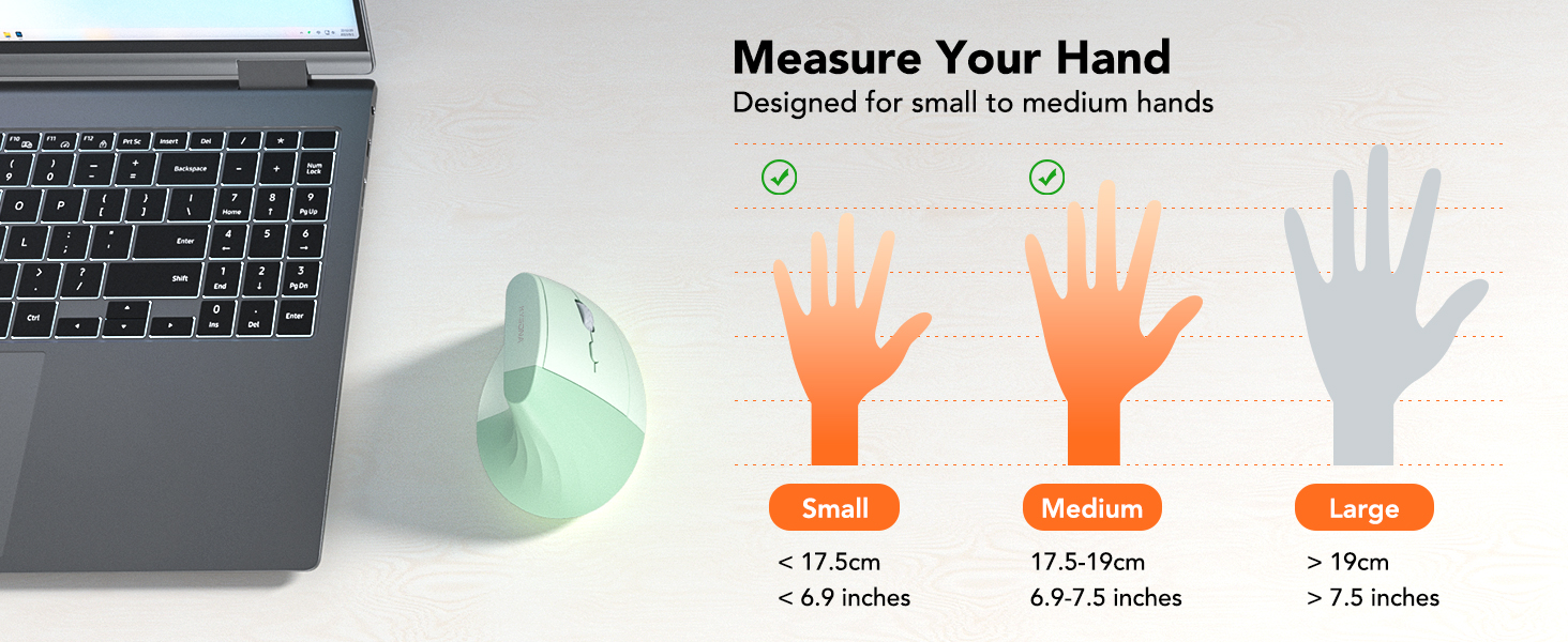 Small medium large hands