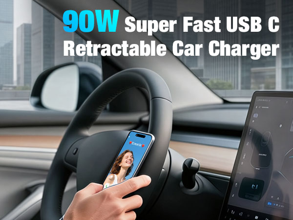 Retractable Car Charger, Gifts for Him Her, for Mothers Day Travel Essentials kits Car Accessories