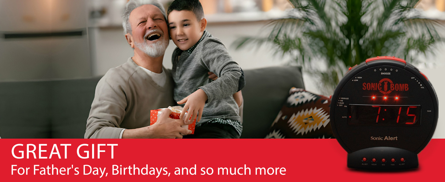 best alarm clock for heavy sleepers, sonic boom alarm clock, world's loudest alarm clock