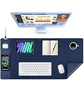 TopMade Mouse Pad with 15W Wireless Charging, XXL Large Leather Desk Mat, Waterproof Gaming Mouse...