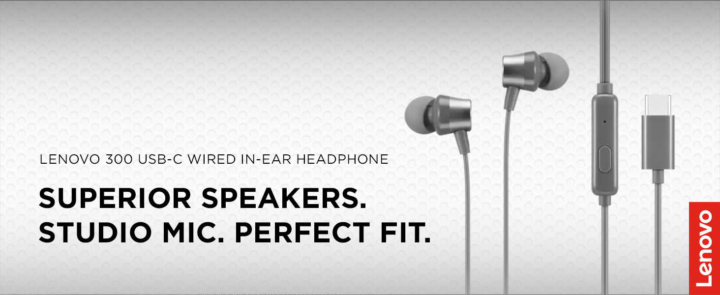 Lenovo 300 USB-C Wired In-Ear Headphone