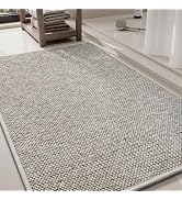 PADOOR Bath Mats for Bathroom, Thin Braided Bath Mats fits Under Door, No-Slip Rubber Bath Rugs, ...