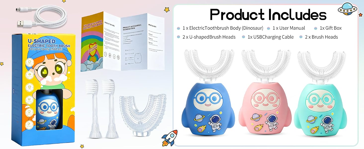 Kids Electric U Shaped Toothbrush