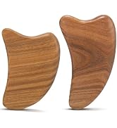 Moreinday Gua Sha Tool for Face, 2 Pack Wooden Gua Sha Facial Tools Reduce Puffiness for Women - ...
