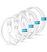Car Carplay Cable for iPhone 17 16 15 Pro Max Plus,4Pack [2x3.3FT+2x6FT] Apple USB A to USB C Cab...