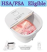 Collapasible Foot Spa Bath Massager with Heat, Pedicure Foot Spa with Bubbles and Jets/Timer/ Tem...