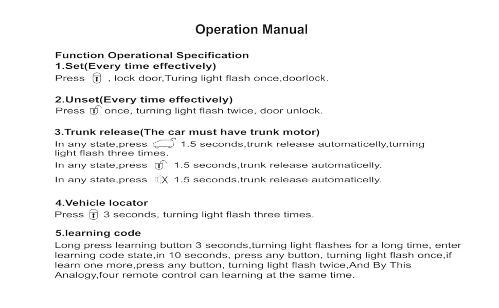 Universal Car Door Lock 4PCS
