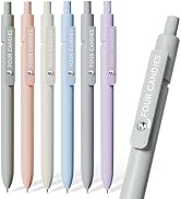 Four Candies Gel Pens, 6 Pcs 0.5mm Quick Dry Black Ink Pen Fine Point Smooth Writing Unique Pen, ...