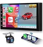 [3G+32G] 8 Core Android Radio 7 Inch Double Din, Hodozzy QLED Touch Screen Car Radio with Wireles...
