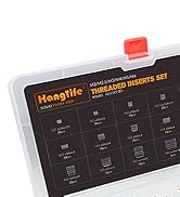 HANGLIFE Heat-Set Threaded Inserts, M2 M2.5 M3 M4 M5 M6 Assortment Box (345 Pieces) Heat Set Inse...