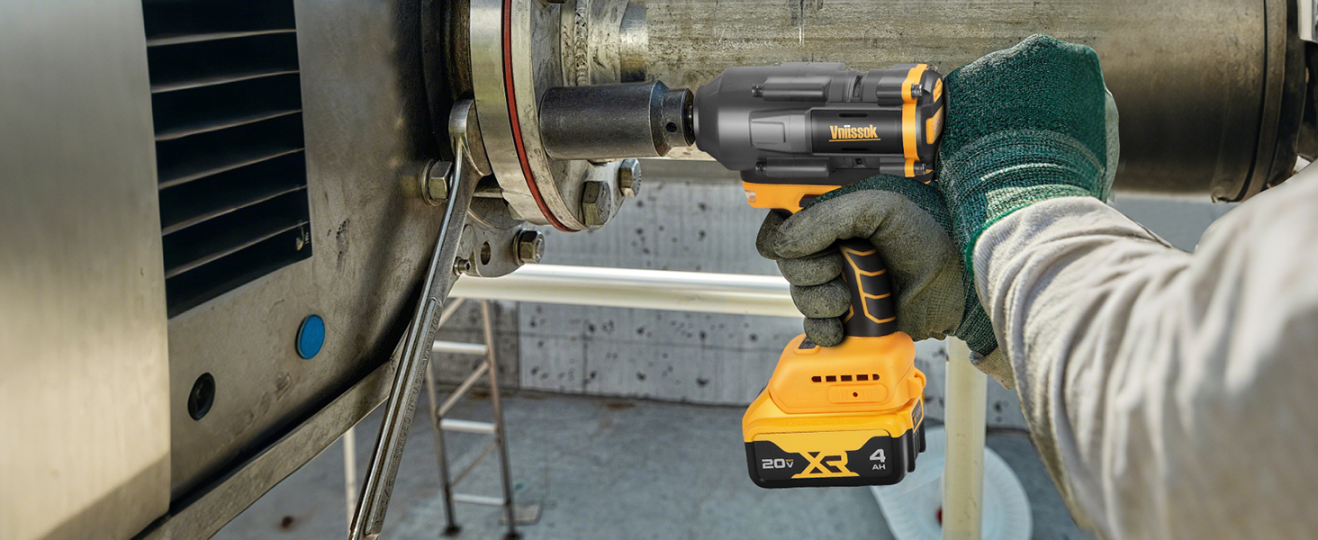 Impact Wrench 900Ft-lbs(1200N.m) High Torque Brushless Electric Impact Gun, Power Impact Driver