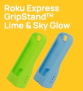 73&amp;Sunny GripStand Roku Express, HD Standard Remote Cover: Stands Upright, Enhanced Grip, AirTag...