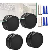 Black Frameless Mirror Mounting Hardware Kit Zinc Alloy Mirror Holders Mirror Mounting Brackets G...