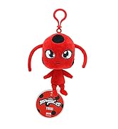 Miraculous Ladybug - Kwami Lifesize Tikki 5-inch Ladybug Plush Clip-on Toys for Kids, Super Soft ...