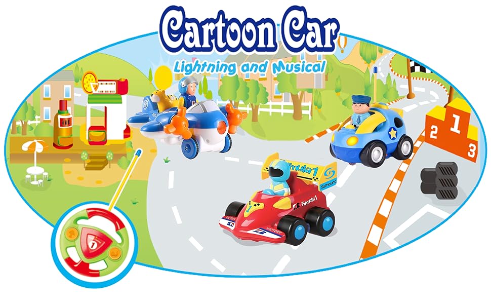 2 Channel Beginners Cartoon R/C Race Car
