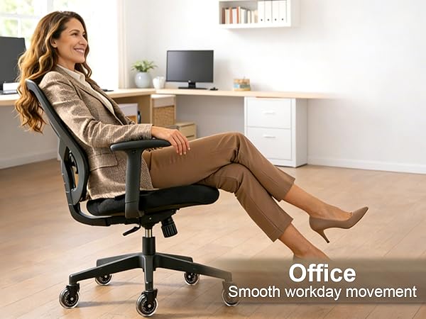office chair wheels, smooth rolling for office use