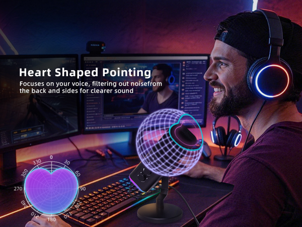 XLR/USB Gaming Microphone for PC