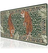Anyshock Desk Pad Mat, Stitched Edges Cute Desk Mat, Non-Slip Tiger Desk Mat Gaming, Smooth Green...