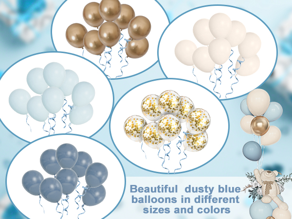  dusty blue balloon arch 