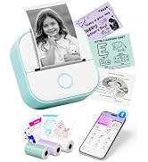 Memoking Mini Sticker Printer - T02 Thermal Printer Portable Label Maker Bluetooth Photo Printer ...